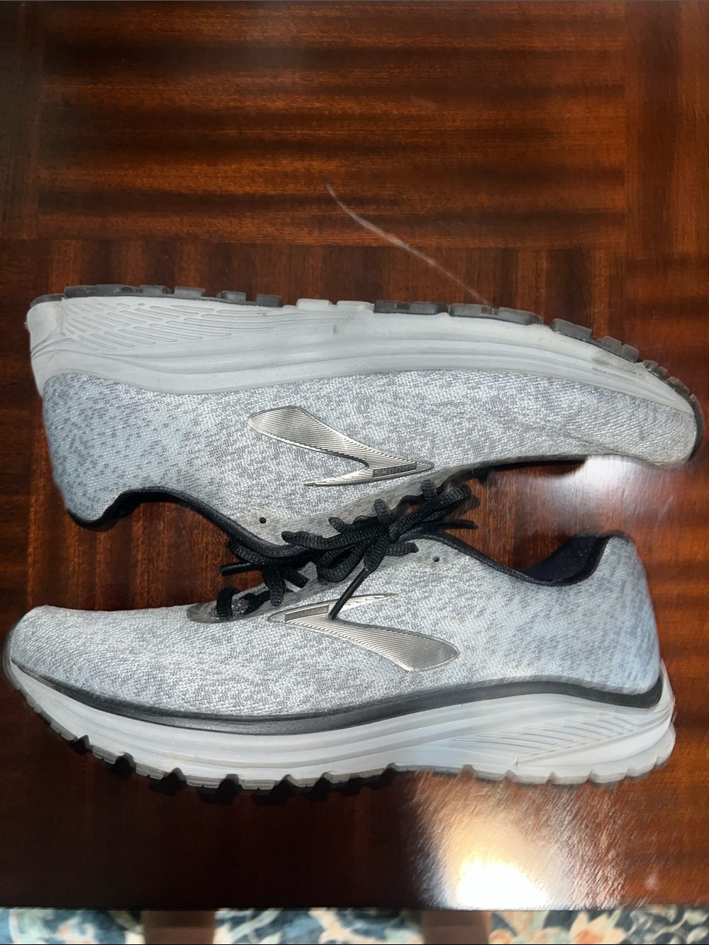 Brooks Men's Athletic Shoes in Heather Gray with Silver Logo